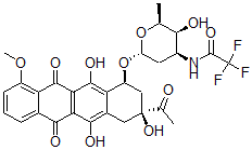 CAS 登录号：26388-52-3， 三氟乙酰基柔红霉素