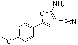 CAS 登录号：26454-83-1， 2-氨基-5-(4-甲氧基苯基)-3-糠腈