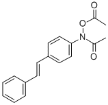 CAS 登录号：26488-34-6， 反式-N,O-二乙酰基-N-(4-苯乙烯基苯基)羟胺