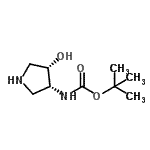 CAS#: 265108-25-6, 2-Methyl-2-Propanyl [(3R,4S)-4-Hydroxy-3-Pyrrolidinyl]Carbamate