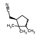 CAS 登录号：26585-74-0， [(1R)-2,2,3-三甲基-3-环戊烯-1-基]乙腈