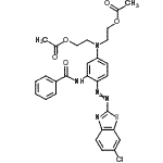 CAS#: 26630-87-5, 2-[N-(2-Acetoxyethyl)-3-Benzamido-4-[(6-Chloro-1,3-Benzothiazol-2-Yl)Azo]Anilino]Ethyl Acetate