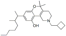 CAS 登录号：26685-58-5， 2-(环丁基甲基)-8-(1,2-二甲基庚基)-1,3,4,5-四氢-5,5-二甲基-2H-[1]苯并吡喃并[4,3-c]吡啶-10-醇