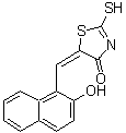 CAS 登录号：268736-98-7， (5E)-5-[(2-羟基-1-萘基)亚甲基]-2-硫基-1,3-噻唑-4(5H)-酮