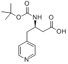 CAS 登录号：269396-68-1， 叔丁氧羰基-(R)-3-氨基-4-(4-吡啶基)-丁酸