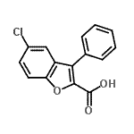 CAS 登录号：26965-47-9， 5-氯-3-苯基-1-苯并呋喃-2-羧酸