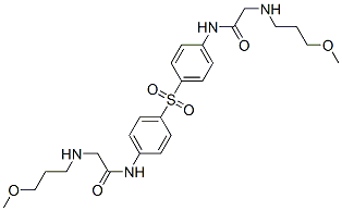CAS 登录号：2731-62-6， 2-(3-甲氧基丙基氨基)-N-[4-[4-[[2-(3-甲氧基丙基氨基)乙酰基]氨基]苯基]磺酰基苯基]乙酰胺