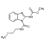 CAS 登录号：27386-64-7， 甲基N-[1-(2-甲基硫基乙基氨基甲酰)苯并咪唑-2-基]氨基甲酸酯