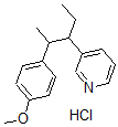 CAS 登录号：27432-21-9， 3-[1-乙基-2-(4-甲氧基苯基)丙基]-吡啶盐酸盐