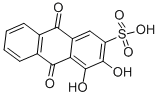 CAS 登录号：27613-78-1， 9,10-二氢-1,2-二羟基-9,10-二氧代-蒽磺酸