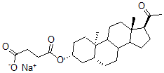 CAS 登录号：2766-62-3， (3a,5b)-3-(3-羧基-1-氧代丙氧基)-孕甾烷-20-酮钠盐
