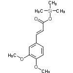 CAS 登录号：27750-71-6， 三甲基硅烷基(2E)-3-(3,4-二甲氧基苯基)丙烯酸酯