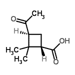 CAS 登录号：279240-50-5， (1S,3S)-3-乙酰基-2,2-二甲基环丁烷羧酸