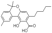 CAS 登录号：2808-39-1， 1-羟基-6,6,9-三甲基-3-戊基-6H-二苯并[b,d]吡喃-2-羧酸