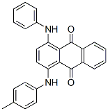 CAS 登录号：28141-00-6， 1-[(4-甲基苯基)氨基]-4-(苯基氨基)蒽醌
