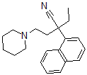 CAS 登录号：2828-06-0， 2-乙基-2-萘-1-基-4-哌啶-1-基丁腈