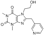CAS 登录号：28345-96-2， 7-(beta-羟基乙基)-8-(3'-吡啶甲基)茶碱