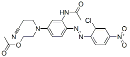 CAS 登录号：28462-17-1， 2-[[3-乙酰氨基-4-[(2-氯-4-硝基苯基)偶氮]苯基](2-氰基乙基)氨基]乙基乙酸酯