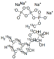 CAS 登录号：285978-17-8， 鸟苷-13C10-15N5 5'-三磷酸酯钠盐