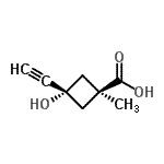 CAS#: 286442-92-0, trans-3-Ethynyl-3-Hydroxy-1-Methylcyclobutanecarboxylic Acid