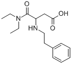CAS 登录号：28646-21-1， DL-N,N-二乙基-3-(苯乙基氨基)-琥珀酰胺酸