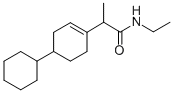 CAS 登录号：28673-69-0， 2-(4-环己基-1-环己烯-1-基)-N-乙基-丙酰胺