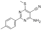 CAS 登录号：287922-40-1， 4-氨基-2-(4-甲基苯基)-6-(甲硫基)嘧啶-5-甲腈