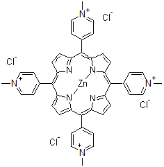 CAS#: 28850-44-4, {4,4',4'',4'''-(5,10,15,20-Porphyrintetrayl-kappa<sup>2</sup>N<sup>21</sup>,N<sup>23</sup>)tetrakis[1-methylpyridiniumato(2-)]}zinc(4+) tetrachloride