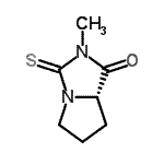 CAS 登录号：28868-23-7， (7aS)-2-甲基-3-硫代六氢-1H-吡咯并[1,2-c]咪唑-1-酮