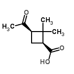 CAS 登录号：288848-24-8， (1S,3R)-3-乙酰基-2,2-二甲基环丁烷羧酸