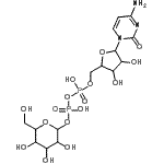 CAS 登录号：2906-23-2， [5-(4-氨基-2-氧代-1(2H)-嘧啶基)-3,4-二羟基四氢-2-呋喃基]甲基3,4,5-三羟基-6-(羟基甲基)四氢-2H-吡喃-2-基二氢二磷酸酯