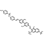 CAS 登录号：29128-77-6， 3-({2,2'-二甲基-4'-[(4-{[(4-甲基苯基)磺酰基]氧基}苯基)偶氮]-4-联苯基}偶氮)-4-羟基-2,7-萘二磺酸