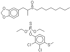 CAS#: 29185-21-5, (2,3-Dichloro-4-Methylsulfanyl-Phenoxy)-Diethoxy-Thioxo-lambda<Sup>5</Sup>-Phosphane; 5-(2-Octylsulfinylpropyl)-1,3-Benzodioxole