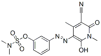 CAS 登录号：29333-57-1， 3-[(5-氰基-1,6-二氢-2-羟基-1,4-二甲基-6-氧代-3-吡啶基)偶氮]苯基二甲基氨基磺酸酯