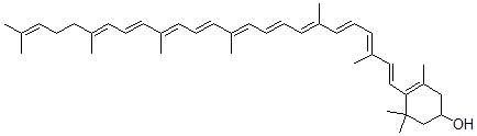 CAS 登录号：29558-16-5， 顺式-玉红黄质
