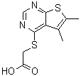 CAS 登录号：296262-16-3， [(5,6-二甲基噻吩并[2,3-d]嘧啶-4-基)硫基]乙酸