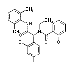CAS 登录号：296267-26-0， N-{1-(2,4-二氯苯基)-2-[(2,6-二甲基苯基)氨基]-2-氧代乙基}-N-乙基-2-羟基苯甲酰胺