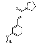 CAS 登录号：29647-01-6， (2E)-3-(3-甲氧基苯基)-1-(1-吡咯烷基)-2-丙烯-1-酮