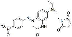 CAS 登录号：29649-48-7， N-[5-[[2-(2,5-二氧代-1-吡咯烷基)乙基]乙基氨基]-2-[(4-硝基苯基)偶氮]苯基]乙酰胺