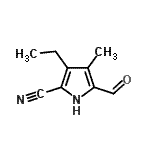 CAS 登录号：297731-35-2， 3-乙基-5-甲酰基-4-甲基-1H-吡咯-2-甲腈