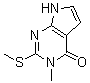 CAS 登录号：29877-79-0， 3,7-二氢-3-甲基-2-(甲硫基)-4H-吡咯并[2,3-d]嘧啶-4-酮