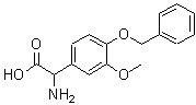 CAS 登录号：299164-71-9， 氨基[4-(苄氧基)-3-甲氧基苯基]乙酸