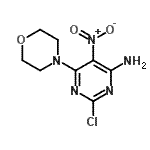 CAS 登录号：29955-44-0， 2-氯-6-(4-吗啉基)-5-硝基-4-嘧啶胺