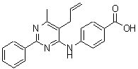 CAS#: 300837-31-4, 4-[(5-Allyl-6-Methyl-2-Phenyl-4-Pyrimidinyl)Amino]Benzoic Acid