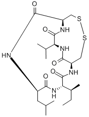 CAS 登录号：3022-92-2， 4-丁烷-2-基-7-(2-甲基丙基)-10-丙-2-基-15,16-二硫杂-2,5,8,11,19-五氮杂双环[11.4.2]十九烷-3,6,9,12,18-五酮