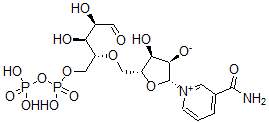 CAS 登录号：30419-23-9， (2R,3R,4S,5R)-2-(3-氨基甲酰吡啶-1-鎓-1-基)-5-[[(2R,3S,4R)-3,4-二羟基-1-(羟基-膦酰氧基磷酰)氧基-5-氧代戊烷-2-基]氧基甲基]-4-羟基四氢呋喃-3-醇