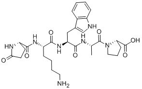 CAS 登录号：30505-63-6， 1-(N-(N-(N2-(5-氧代-L-脯氨酰)-L-脯氨酰)-L-色氨酰)-L-丙氨酰)-L-脯氨酸