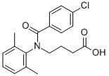 CAS 登录号：30544-72-0， 4-[(4-氯苯甲酰基)-(2,6-二甲基苯基)氨基]丁酸