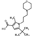 CAS#: 306936-17-4, 2-Methyl-5-(2-Methyl-2-Propanyl)-1-[3-(4-Morpholinyl)Propyl]-1H-Pyrrole-3-Carboxylic Acid
