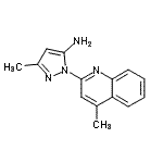 CAS 登录号：307342-03-6， 3-甲基-1-(4-甲基-2-喹啉基)-1H-吡唑-5-胺